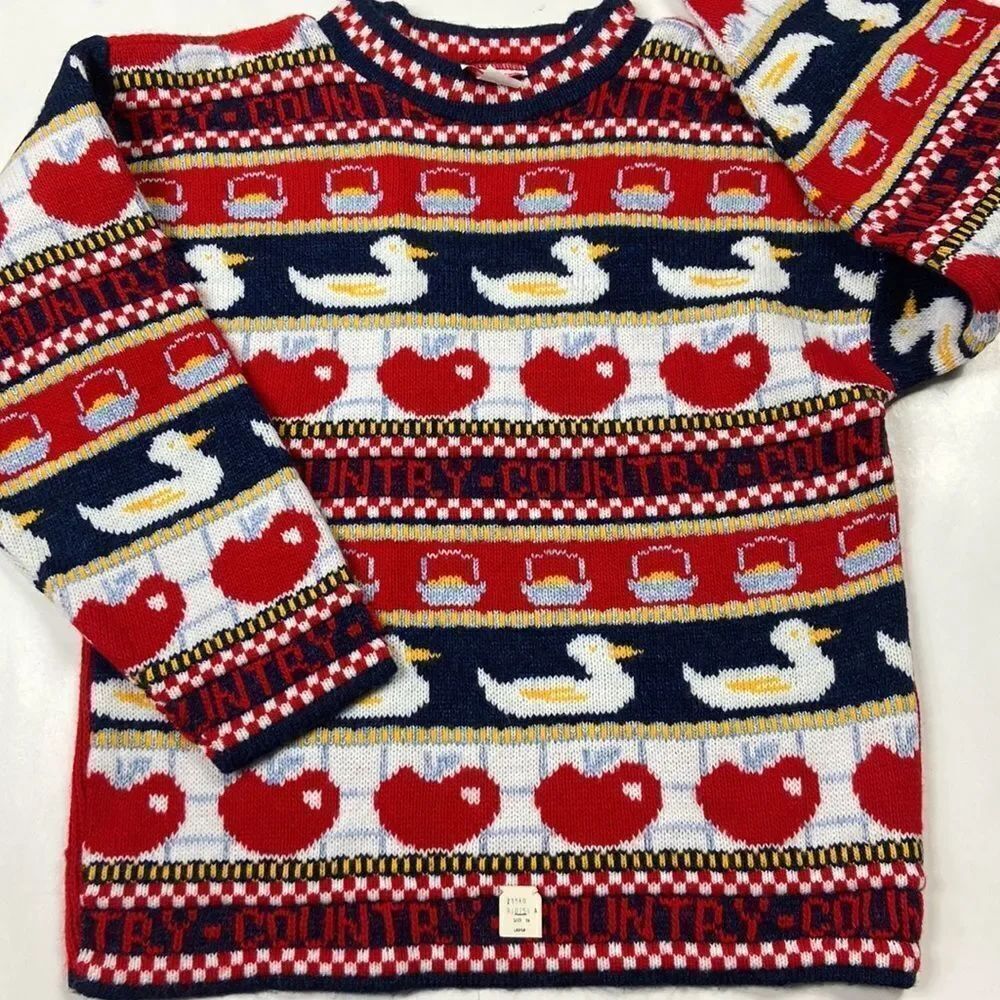 VINTAGE KNIT GRAND MADE IN USA SIZE L  (14) SWEATER UNISEX JUNIOR